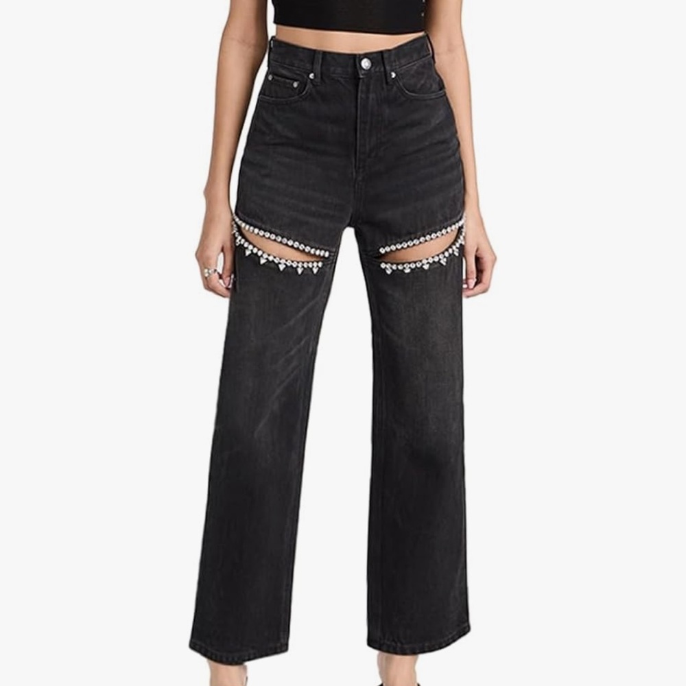 Taylor Swift Super Bowl Black Embellished Women's Jeans